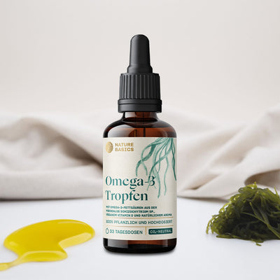 Omega-3 Algenöl Tropfen mit Vitamin D3