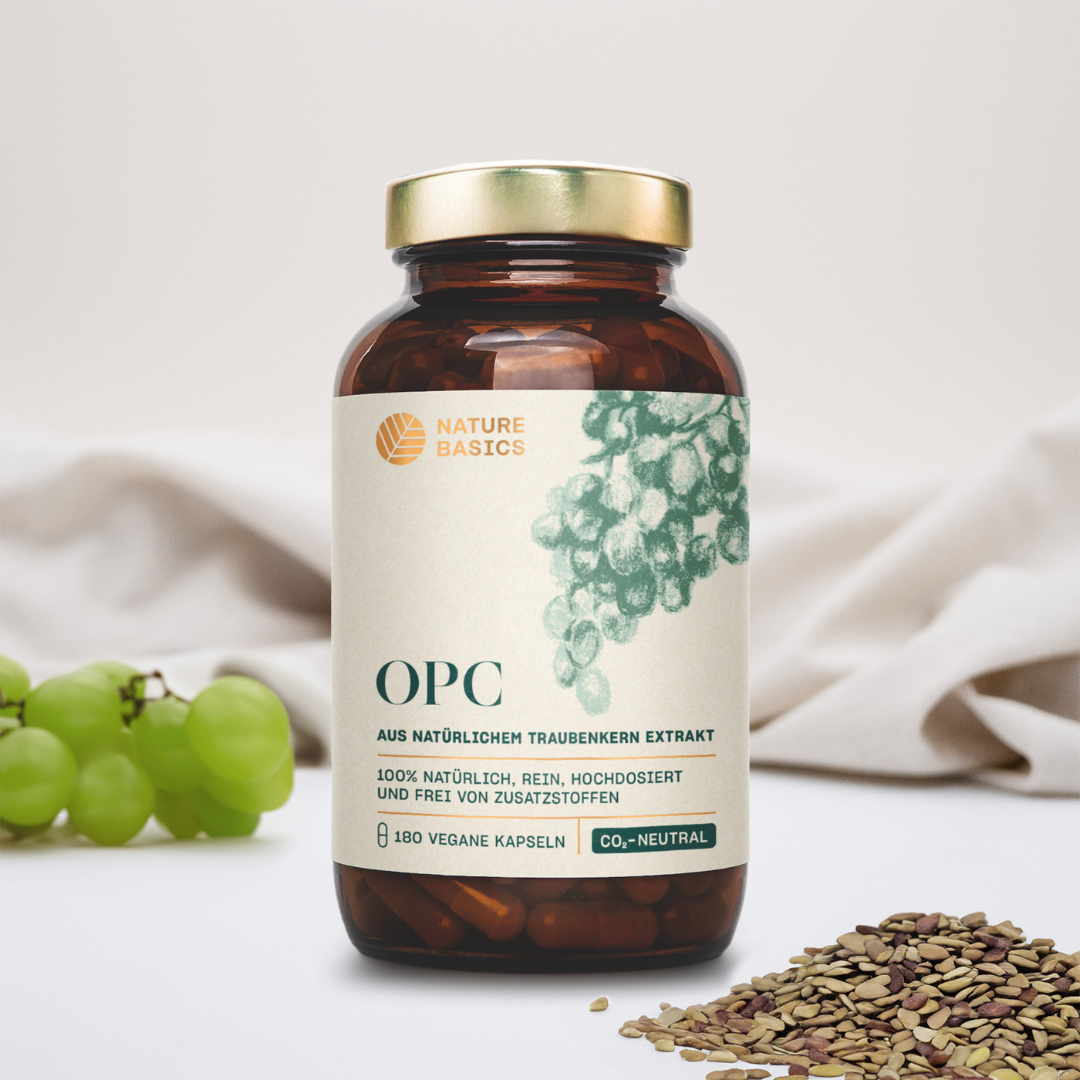 Hochdosierte OPC Traubenkernextrakt Kapseln (180 St.) in Premium Qualität