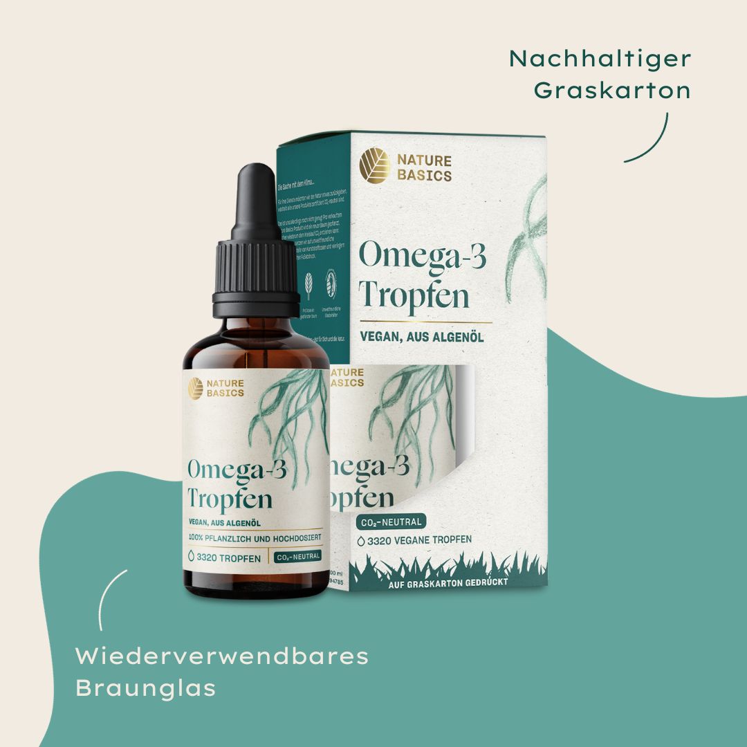 Nachhaltige Omega 3-Fettsäuren Tropfen