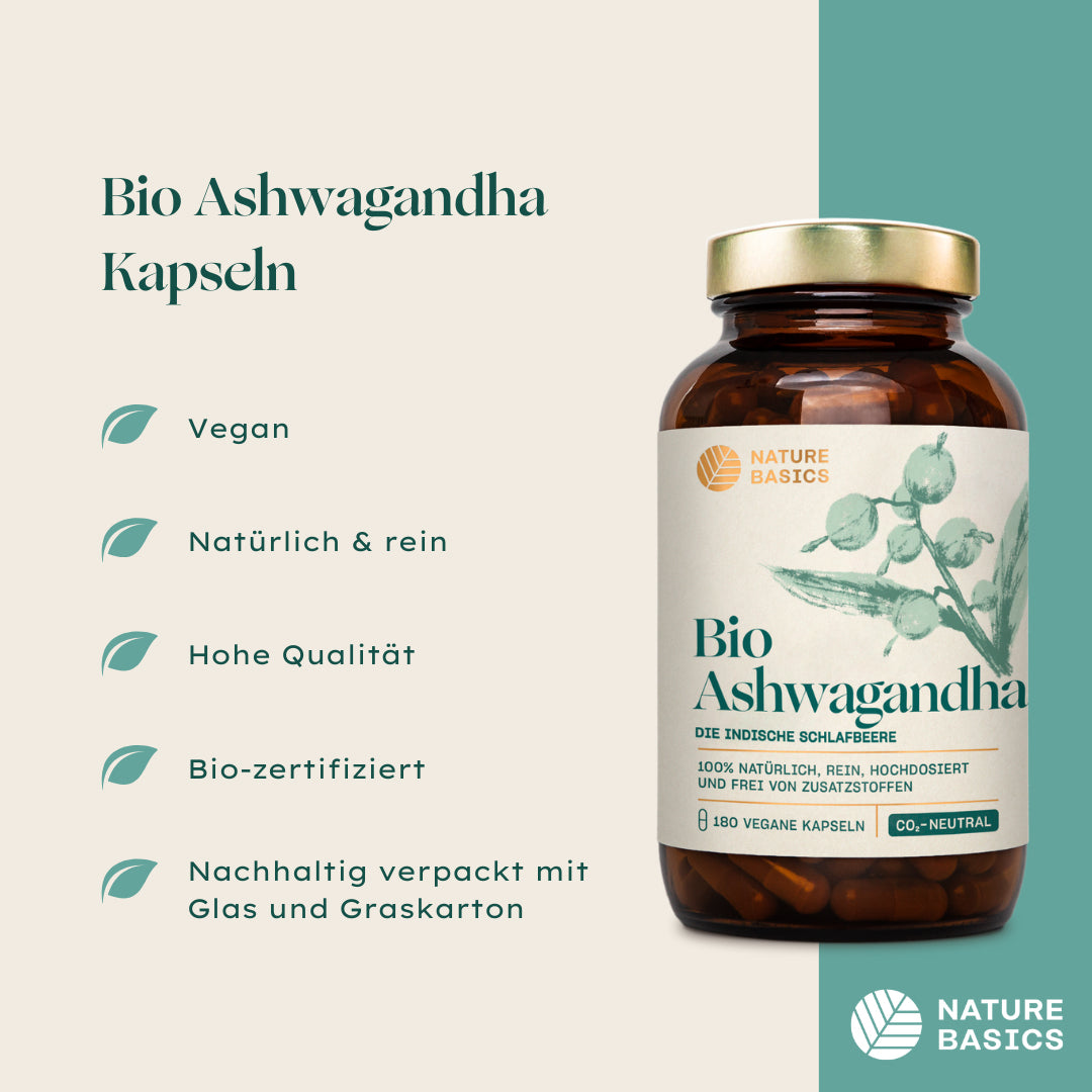 Bio Ashwagandha Kapseln Eigenschaften