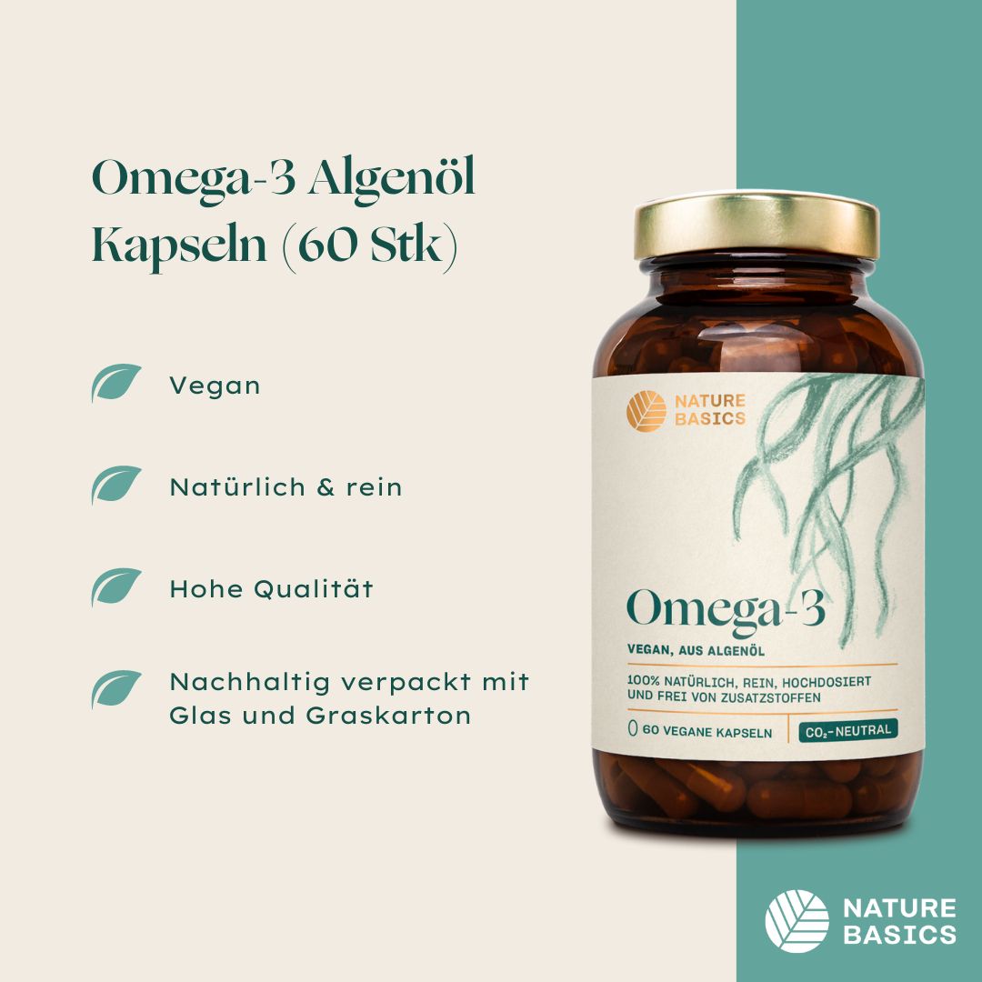 Omega-3 Algenöl Kapseln  Eiegnschaften
