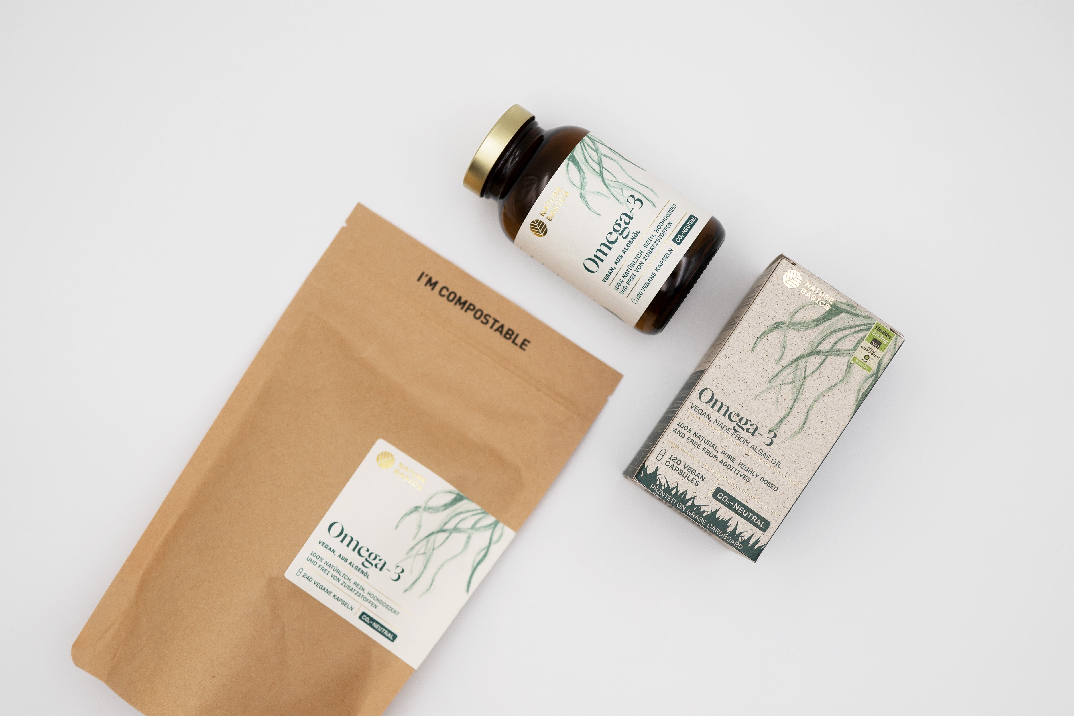 nature basics nachhaltige nachfüllbeutel unserer hochwertigen nahrungsergänzungsmittel